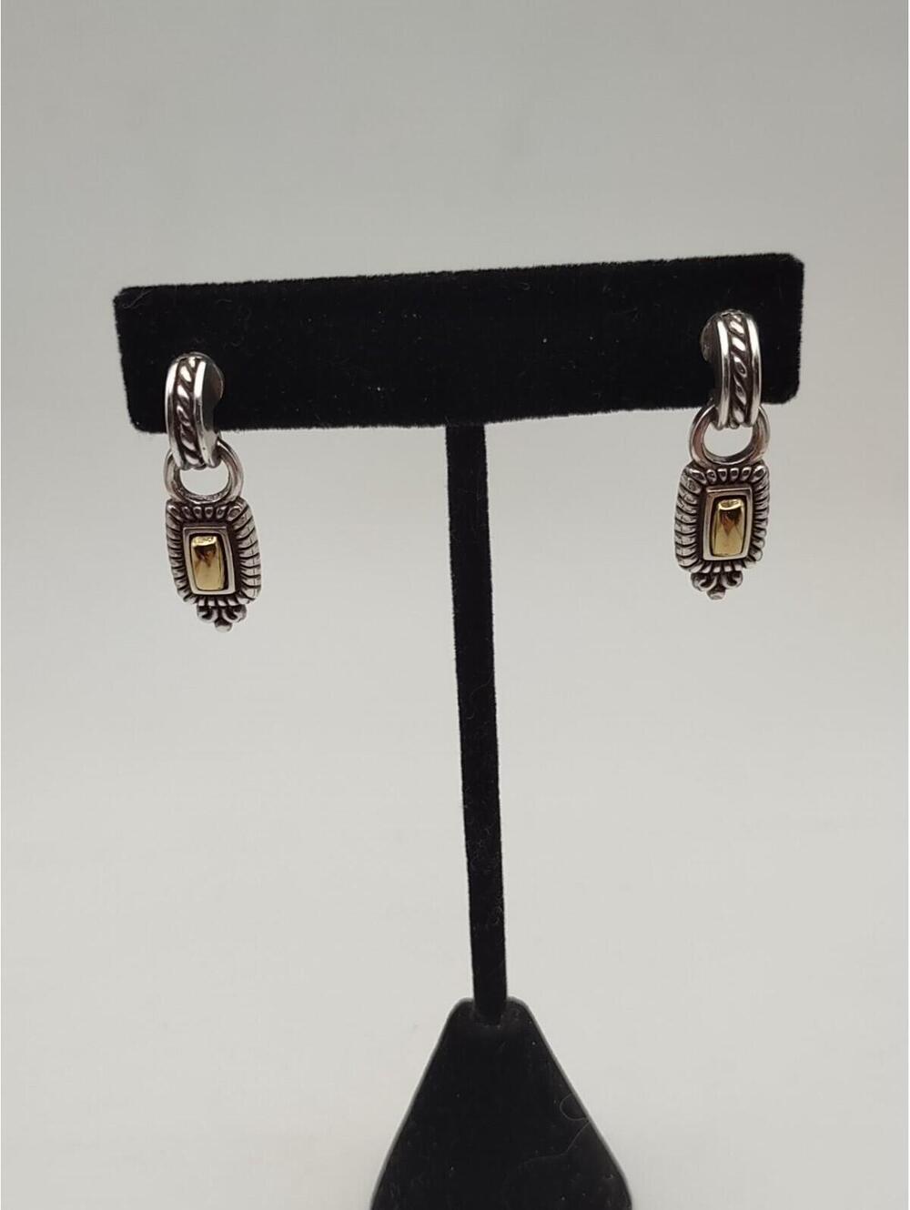 Brighton Two Tone Door Knocker Earrings Gold Silver
